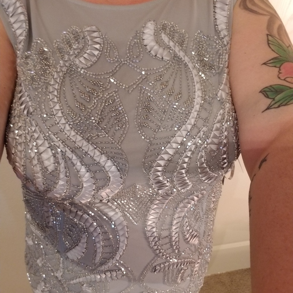Adrianna Papell Beaded Sheath Dress - Picture 8 of 8
